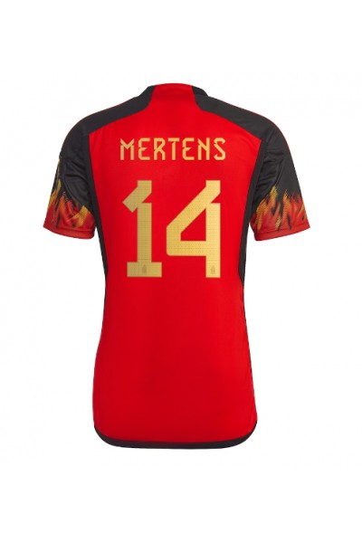 Belgia Dries Mertens #14 Jalkapallovaatteet Kotipaita MM-kisat 2022 Lyhythihainen